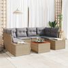 vidaXL Garten-Sofa-Set 7 pcs Beige und Hellgrau
