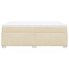 vidaXL Boxspringbett mit Matratze Creme 140x200 cm Stoff