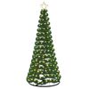 vidaXL LED-Lametta-Weihnachtsbaum mit St&auml;nder EKENAS 180 cm 220 LEDs
