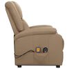 vidaXL Massagesessel mit Aufstehhilfe Cappuccino-Braun Kunstleder
