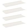 vidaXL Schwebendes Regal 4 pcs Wei&szlig; 60 x 18 x 2,5 cm Stahl