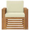 vidaXL Outdoor-Sofagarnitur Massives Akazienholz und Polyester Natur