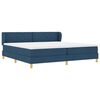 vidaXL Boxspringbett mit Matratze mit Kopfteil Blau 200 x 200 cm Stoff