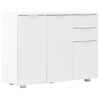vidaXL Sideboard Hochglanz-Wei&szlig; 107x35x80,5 cm