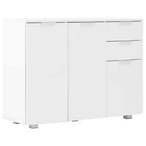 vidaXL Sideboard Hochglanz-Wei&szlig; 107x35x80,5 cm
