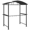 vidaXL Grillpavillon mit Seitenregalen Anthrazit 210x114x230 cm Stahl