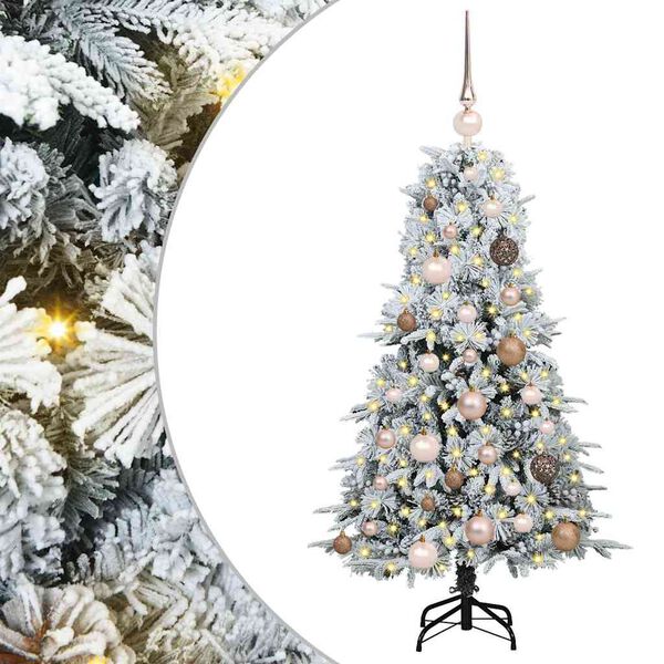 vidaXL K&uuml;nstlicher klappbarer Weihnachtsbaum Wei&szlig; 120 cm PE und PVC