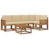 vidaXL Outdoor-Sofagarnitur 6 stk. Natur und Beige