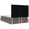 vidaXL Bett mit Stauraum und LED Dunkelgrau 140 x 190 cm Polyester