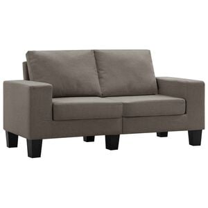 vidaXL Sofa Taupe 2-Sitzer Stoff