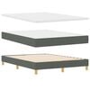 vidaXL Boxspringbett mit Matratze Dunkelgrau 160 x 200 cm Stoff