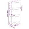 vidaXL Magazinregal mit Regal Altholz 43 x 11 x 102 cm Holzwerkstoff
