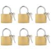 vidaXL U Schloss mit Schl&uuml;sseln 6 pcs Messing Eisen