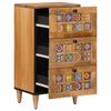vidaXL Sideboard mit Speicher Natur 40 x 33,5 x 75 cm Massivholz Mango