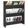 vidaXL Wand-Schuhschrank Grau 80x18x90 cm Holzwerkstoff