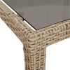 vidaXL Gartentisch Beige 190x90x75 cm Gehärtetes Glas und Poly Rattan