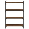 vidaXL B&uuml;cherregal 4 B&ouml;den Braun Eiche-Optik 80x30x120cm Holzwerkstoff