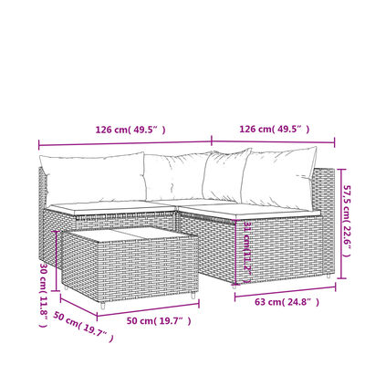 Lounge-Sitzkissen - hellgrau - 50x50 cm