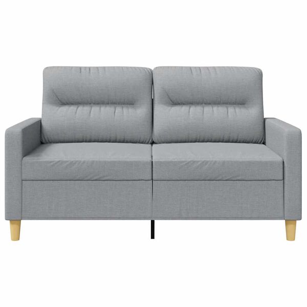 vidaXL 2-Sitzer-Sofa Hellgrau 120 cm Stoff