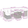 vidaXL 8-tlg. Garten-Sofagarnitur mit Kissen Schwarz Poly Rattan