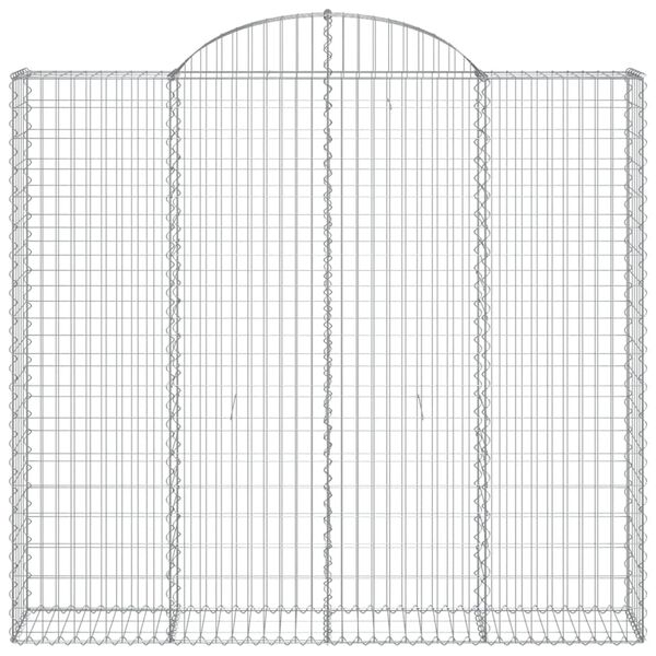 vidaXL Gabionen mit Hochbogen 5 Stk. 200x50x180/200cm Verzinktes Eisen