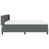 vidaXL Boxspringbett mit Matratze Dunkelgrau 200 x 180 cm Polyester