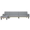 vidaXL Schlafsofa in L-Form Hellgrau 260x140x70 cm Stoff