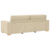 vidaXL Sofa 3 pcs Creme 220 x 80 x 84 cm Leinenmischgewebe