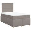 vidaXL Boxspringbett mit Matratze Taupe 120x200 cm Stoff