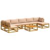 vidaXL Sofa-Set 8 stk. Natur Massivholz Akazie