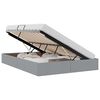 vidaXL Aufbewahrungsbett mit Matratze Hellgrau 140 x 190 cm Stoff