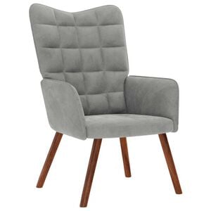vidaXL Relaxsessel Hellgrau Samt