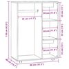 vidaXL Kleiderschrank R&auml;uchereiche 80x40x110 cm Holzwerkstoff