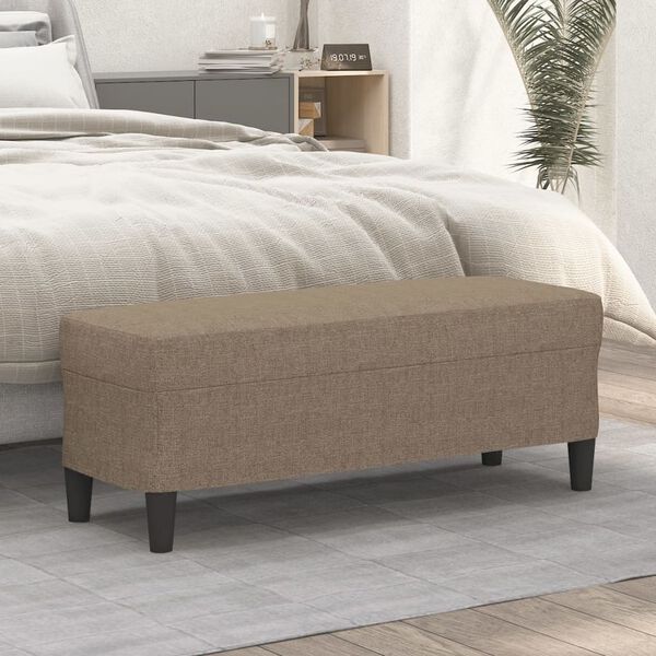 vidaXL Sitzbank Taupe 100x35x41 cm Stoff