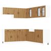 vidaXL 11-tlg. K&uuml;chenschrank-Set Lucca Artisan-Eiche Holzwerkstoff