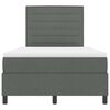 vidaXL Boxspringbett mit Matratze Dunkelgrau 120 x 200 cm Stoff