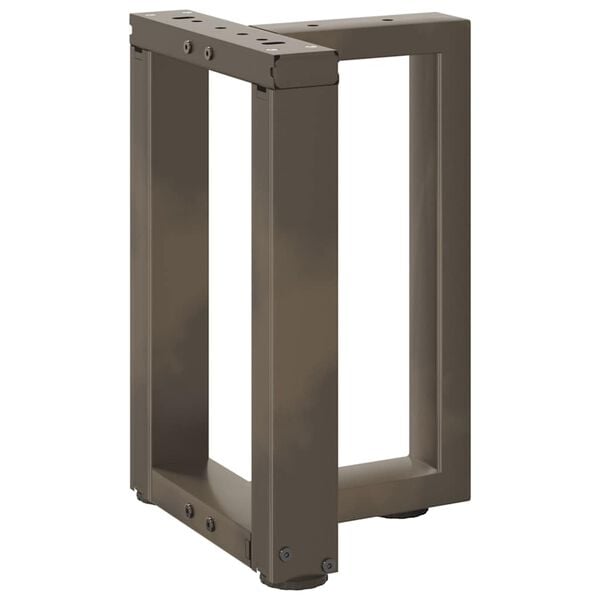 vidaXL Couchtischbeine T-Form 2 Stk. Naturstahl 38x25x(42-43) cm Stahl