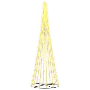 vidaXL LED-Weihnachtsbaum 485 cm 3000 LEDs Warmes Wei&szlig; Stahl Schwarz