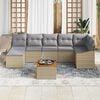 vidaXL Gartensofa-set 8 pcs Beige und Hellgrau Poly-Rattan