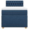 vidaXL Boxspringbett mit Matratze Blau 100x200 cm Stoff