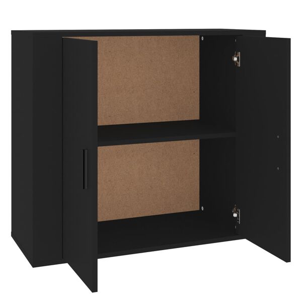 vidaXL Sideboard Schwarz 80x33x70 cm Holzwerkstoff