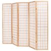 vidaXL 5-tlg. Raumteiler Japanischer Stil Klappbar 200 x 170 cm Natur