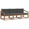vidaXL Outdoor-Sofagarnitur 3 stk. Natur und Anthrazit