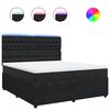 vidaXL Boxspringbett mit Matratze Schwarz 180x200 cm Samt