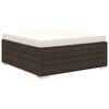 vidaXL 8-tlg. Garten-Lounge-Set mit Auflagen Poly Rattan Braun