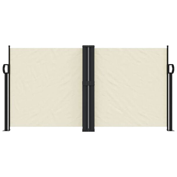 vidaXL Seitenmarkise Ausziehbar Creme 120x1000 cm
