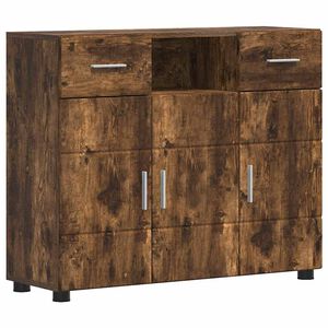 vidaXL Holzschrank Ger&auml;ucherte Eiche 88,5 x 30,5 x 73 cm Holzwerkstoff