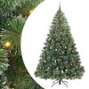 vidaXL K&uuml;nstlicher Weihnachtsbaum mit 300 LEDs Gr&uuml;n 240 cm PE und PVC