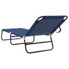 vidaXL Klappbare Sonnenliege 1-Person Blau 56 x 189 x 87cm Stoff