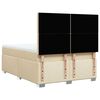 vidaXL Boxspringbett mit Matratze Creme 140x190 cm Stoff